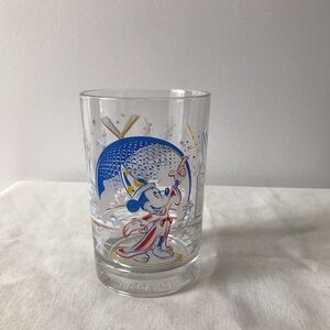 Disney Sorcerer Mickey Glass - Blue, Red, Yellow Accents